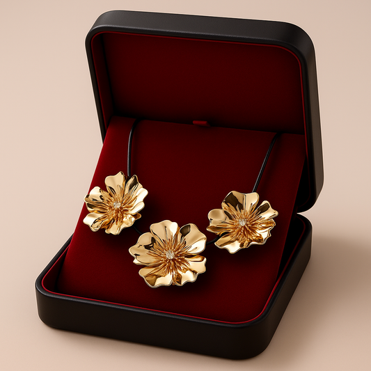 Golden Bloom Statement Necklace