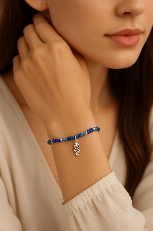 Blue Feather Bond Bracelet