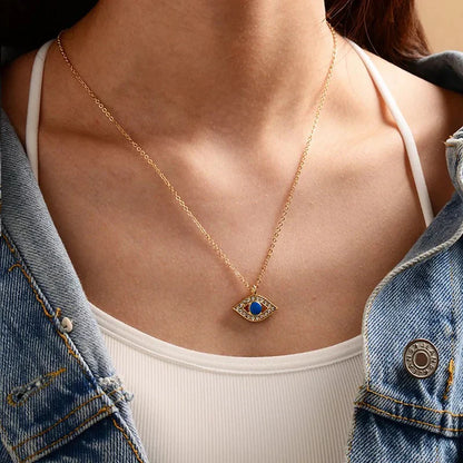 Evil Eye Luxe Pendant – Gold Talisman Necklace
