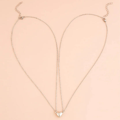 TwinChained Heart – Dual Layer Minimal Necklace