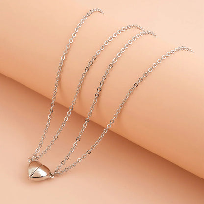 TwinChained Heart – Dual Layer Minimal Necklace
