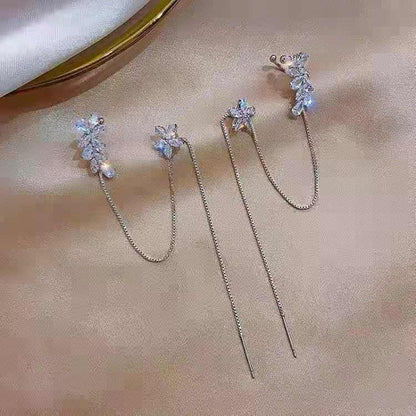 Floral Shine Earcuff & Threader Set