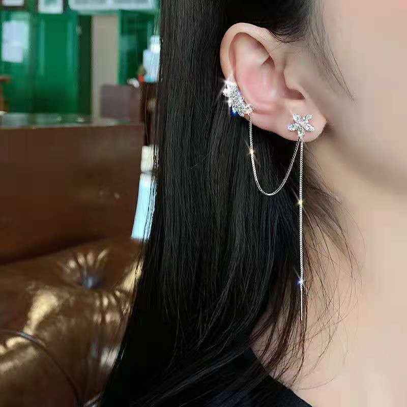 Floral Shine Earcuff & Threader Set