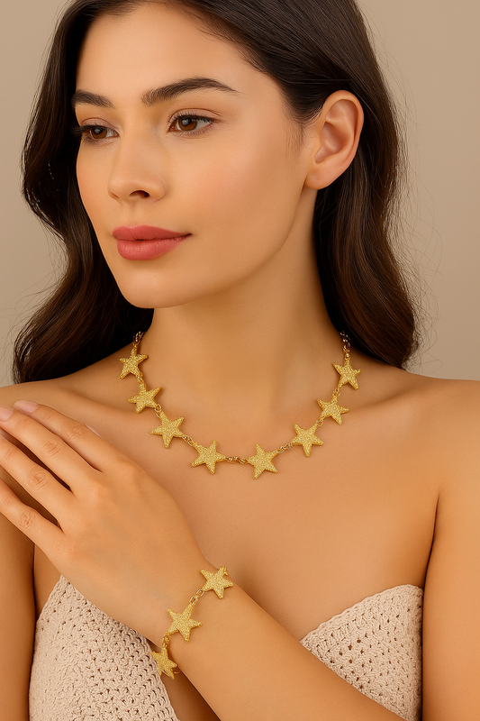 Golden Starry Bliss Necklace