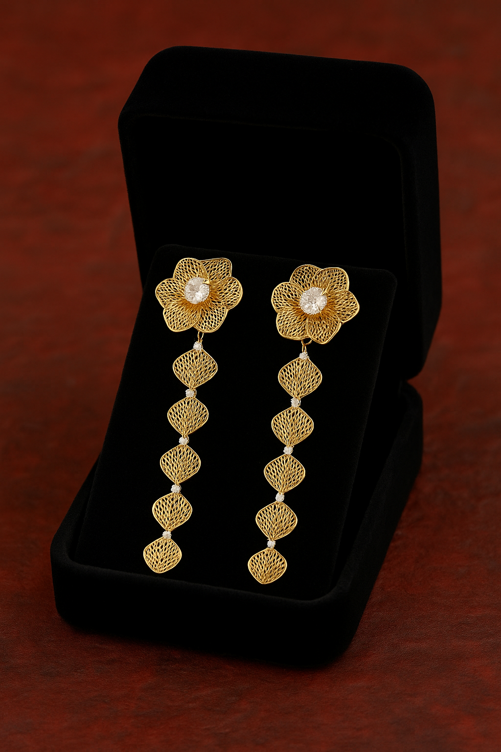 Tarini Drops Bloom Earrings