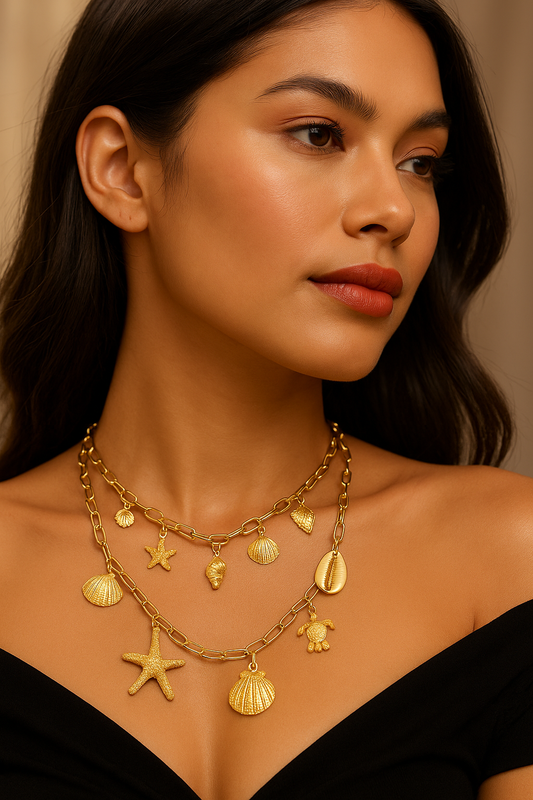 Ocean Whispers Charm Necklace