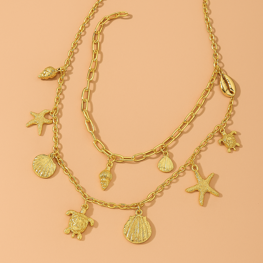 Ocean Whispers Charm Necklace